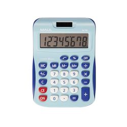 MAUL calculadora MJ 450 | Calculadora Basica con Pantalla de 8 dígitos | Calculadora Solar con utilización de la Pila en la Oscuridad | Calculadora pequeña 15,5 x 11 x 2,5 cm | Azul