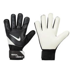 Nike Match Jr. Gloves, Unisex Adult, Negro, Gris Oscuro, Blanco, 3