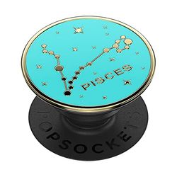 PopSockets: PopGrip - Soporte y Agarre para Teléfonos Móviles y Tablets con un PopTop Intercambiable - Enamel Zodiac Pisces