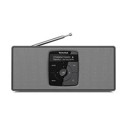 TechniSat DIGITRADIO 2 S – bärbar DAB-stereoradio med batteri (DAB+, UKW, Bluetooth-ljudstreaming, OLED-skärm, hörlursuttag, stereo 2 W RMS) svart/silver