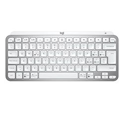 Logitech MX Keys Mini Tastiera Illuminata Wireless, Minimal, Compatta, Bluetooth, Retroilluminata, USB-C, Compatibile con Apple macOS, iOS, Windows, Linux, Android, in Metallo - Grigio chiaro