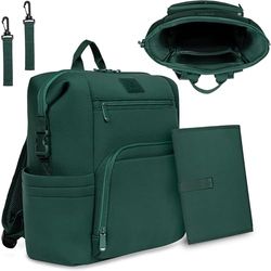 lionelo Cube Changing bag Backpack with 12 pockets, including a Thermal pocket and changing mat, Conveniently Attach to Pushchair with Straps, Lightweight, Multifunctional, Waterproof