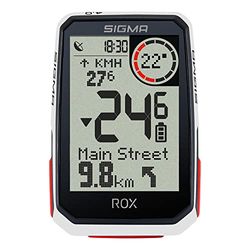 SIGMA ROX 4.0 Wit | Fietscomputer draadloze GPS en navigatie incl. GPS-houder | GPS-navigatie voor buiten met hoogtemeting, kleur: Wit.