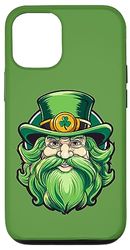 Carcasa para iPhone 13 Día De San Patricio Duende Con Sombrero De Copa Y Trébol De