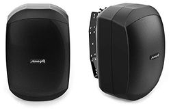 Audibax Ovo 5 Black - Enceintes Hi-FI Passives d'Étagère - Enceintes IP65 - Paire de Haut-Parleurs 30W Continus - Alimentation Ligne 100V - Support Mural Inclus - Haut-Parleurs 5" Woofer