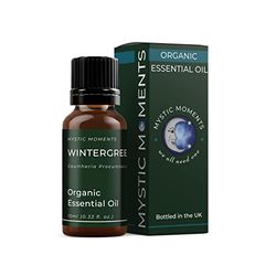 Mystic Moments | Organic Wintergreen Essential Oil 10ml - Pure & Natural Oil for Diffusers, Aromatherapy & Massage Blends Vegan GMO Free