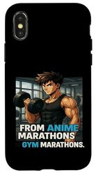 From Anime Marathons to GYM Marathons Coque pour iPhone X/XS
