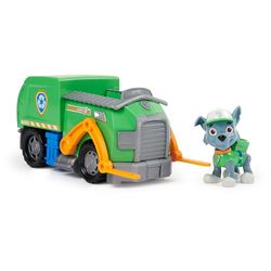 PAW Patrol - Rocky's Recycle Truck - speelgoedauto met speelfiguur - 80% gerecycled plastic - duurzaam speelgoed