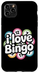 I Love Bingo Colorful Numbers Circle Case for iPhone 11 Pro Max