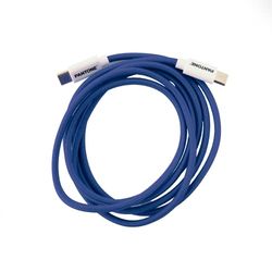 Celly, Cavo USB-C a USB-C con Connettore Reversibile per Ricarica Veloce, Lunghezza 1,5 m, Connettori in PVC e Rivestimento in Nylon Anti-piegamento, Carica e Trasferimento Dati Rapidi, Blu