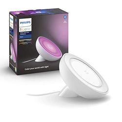 Philips Hue White and Color Ambiance Bloom, Lampada da tavolo smart, Bluetooh, Bianca