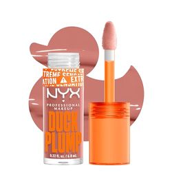 NYX Professional Makeup Gloss Rimpolpante, Altamente Pigmentato, Volume Immediato e Duraturo, Arricchito con Zenzero Piccante, Duck Plump, Tonalità: Banging Bare, 6,8 ml