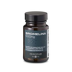 BIOS LINE Principium Bromelina 500 mg, Integratore alimentare con Estratto d'Ananas, Favorisce il Microcircolo, Integratore Drenante Contro la Cellulite, 30 Compresse