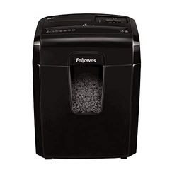 Fellowes Paper Shredder for Home Office Use - 8 Sheet Micro Cut Shredder for Home and Office Use - Deskside Shredder with 14 Litre Bin and Safety Lock - Powershred 8Mc - Superior Security P4 - Black