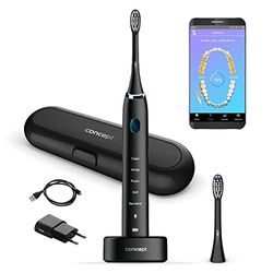 CONCEPT ZK5001 SONIC Brosse à dents sonores avec application et recharge PERFECT SMILE NOIR