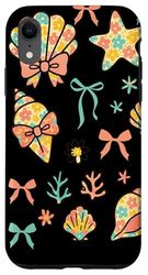 Beachy coquette cute seashell coastal summer Case for iPhone XR
