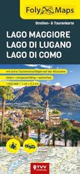 FolyMaps Lago Maggiore | Lago di Lugano | Lago di Como: Straßen- und Tourenkarte 1:250 000