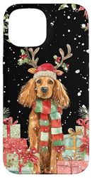 Cocker Spaniel Christmas Winter Dog Art Case for iPhone 15