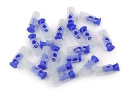 cyclingcolors 10x Terminale Fermacorda Colorati Abbigliamento Rotondi plastico Stop cordone Chiusura Regolabile Cordino Elastico Scarpe Zaini Tenda Campeggio, Blu