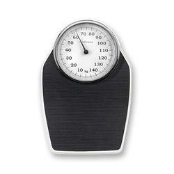 medisana PSD mechanical bathroom scale up to 150 kg, analogue, retro scale in classic design and large scale in frustration-free packaging and reinforced glass cover