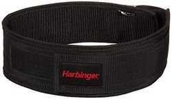 Harbinger Nylon Hefsteun Riem, Gewichtheffen Accessoire, Duurzaamheid, Zwart, L