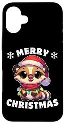 Santa Hat Christmas Fairy Lights Coatis Case for iPhone 16 Plus