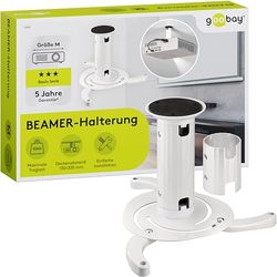 Goobay 51896 Beamer plafondbeugel (M) tot max. 10 kg, kleine tot middelgrote projectoren, volledig beweegbaar