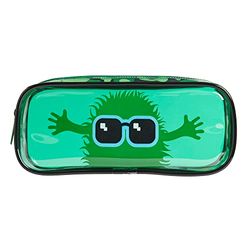 Tinc Groene Camo Transparante PVC School Pencil Case | Reizen & Cosmetische tas