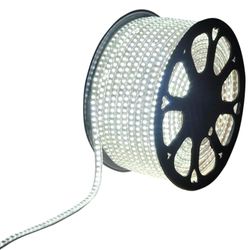 VoltShine Tira LED de alto voltaje blanca 50m 8mm, iluminación eficiente para decorar y ambientar espacios interiores y exteriores.