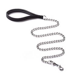 CtopoGo Heavy Duty hondenriem, metalen hondenriem hondenketting met gevoerd handvat voor grote en middelgrote honden (70 inch (180 cm)