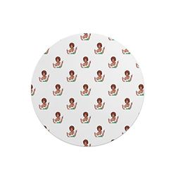 Questo Casa, Ronde digitaal bedrukte muismat, antislip onderkant, voor kantoor en thuis, diameter: 22 cm