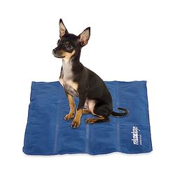 Relaxdays Tappetino Refrigerante per Cani e Gatti, 50 x 40 cm, Tappeto Rinfrescante, con Gel, Materassino Fresco, Blu