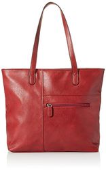 Envy Women's Kylie Plain RED Shoulder Bag, Large