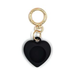 ROYALCOVER Heart Shape Silicone Case for Apple Airtag Case, Silicone Tracker Case (Black)