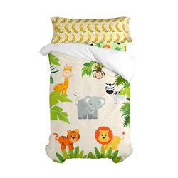 HappyFriday Juego de Funda nórdica Mr Fox Wild Multicolor Cama de 80/90 2 Piezas