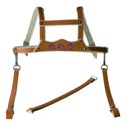 Sunnybaby 10381 - kinderbeschermingsgordel van leer met reliëfmotief, leer, natuur