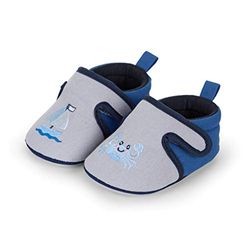 Sterntaler Unisex baby kruipschoen slippers, rookgrijs., 23/24 EU