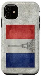 Coque pour iPhone 11 Paris Tour Eiffel et drapeau français