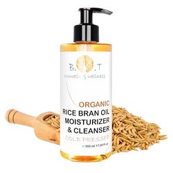 Aceite Hidratante Desmaquillante Waterproof | Con Ceramidas Vegetales de Arroz | Para Cuidado de Piel y Cabello | Anti Estrías | 100% Natural y Ecológico, Oro, 500 ml