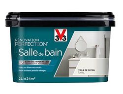 V33 Peinture de rénovation salle de bain, Rénovation perfection® Voile de coton satin 2L