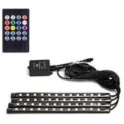 MeshUmi Striscia LED a bassa tensione per auto 4 x 0,225 m RGB