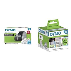 DYMO LabelWriter 550 stampante di etichette Bundle | Etichettatrice con stampa termica diretta | Riconoscimento automatico delle etichette & Dymo LW etichette multiuso originali, 57 mm x 32 mm