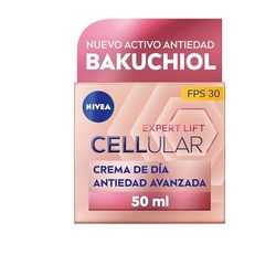 NIVEA Cellular Expert Lift creme de dia anti-idade avançado FP30 (1 x 50 ml), creme de dia com ácido hialurónico e bakuchiol puro, creme reafirmante, creme anti-idade