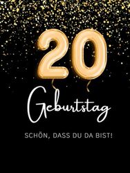 Gästebuch 20. Geburtstag zum Ausfüllen & Ankreuzen | Hardcover Gästebuch 20. Geburtstag Frau Gästebuch Mann lustig | Kreatives Geburtstag Gästebuch ... zum Ausfüllen | Originelle Geschenkidee