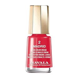 MAVALA - Mini Colors Madrid 02 5 ml, Esmalte de Uñas Pequeño, Color Rojo, Minimiza la Evaporación, Formulados con Ingredientes Seleccionados, Práctico para Llevar