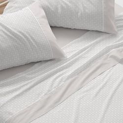 Burrito Blanco | Beddengoedset | bed met 90 cm (+ maten verkrijgbaar) | 100% katoen | design 624 | steenkleur (90 x 190/200 cm)