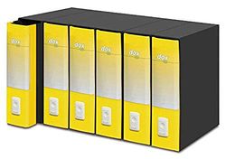 Esselte Dox 1 A4 hendelboogvijl - Geel (Pack van 6)