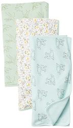 Amazon Essentials Disney | Marvel | Star Wars | Princess Unisex Babies' Swaddle Blankets, Pack of 3, 3-pack Bambi Nature, One Size
