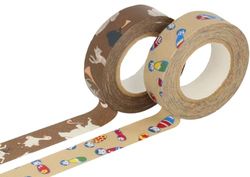 Classiky Set met 2 Masking Tape Washi Designs gesorteerd F 15 mm x 15 m.