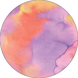 Bonateks, Ronde digitaal bedrukte muismat, antislip onderkant, voor kantoor en thuis, diameter: 22 cm